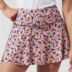 Athleta Ace Tennis Skort Skirt Volley Floral Golf Athleisure 13.5” Sz Small EUC